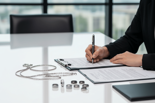 Documentation showing material verification and intellectual property protection framework
