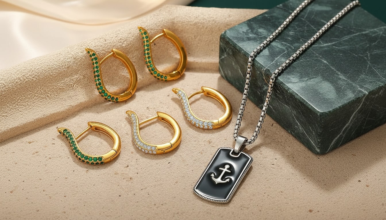 Three-step private label jewelry development process using titanium, 316L stainless steel, Tungsten Carbide, Zirconia Ceramic, and Carbon Fiber.